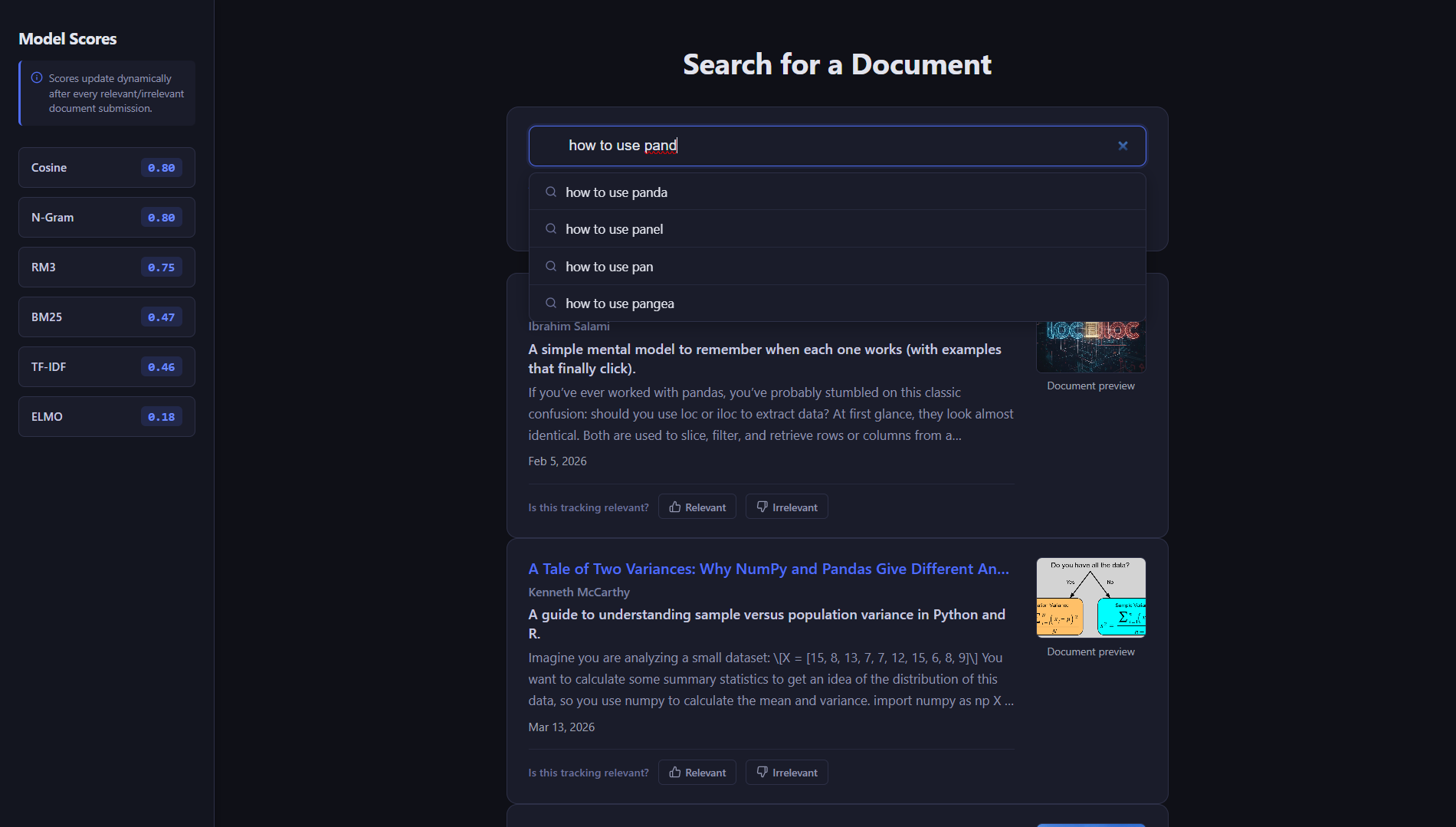 IntelliSearch - Search suggestions