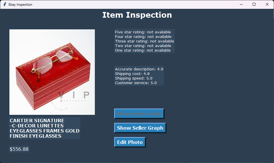 eBay Web Scraper Project - Item Inspection