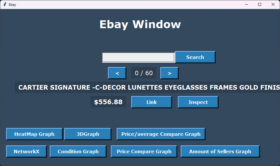 eBay Web Scraper Project - Main Menu