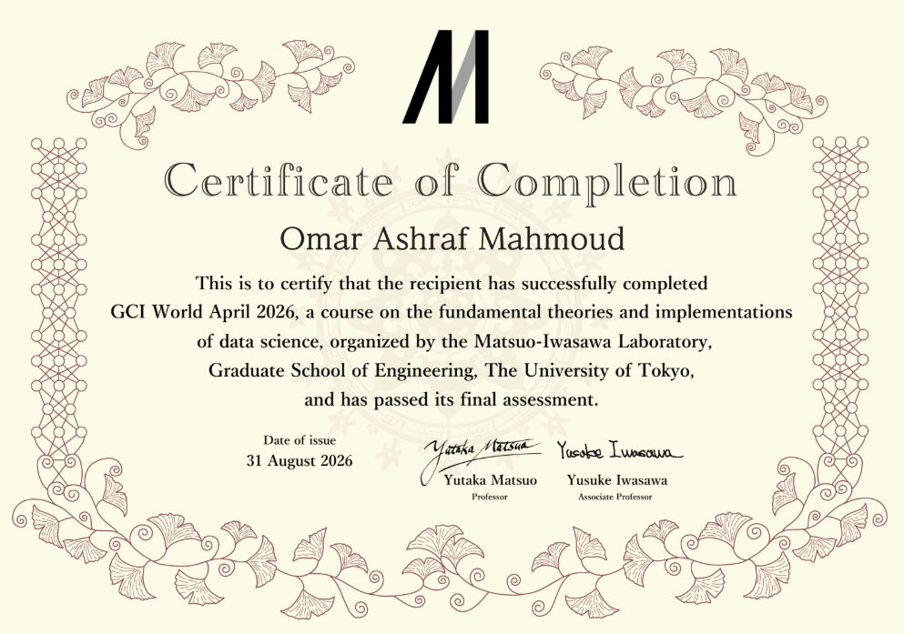 GCI World Certificate